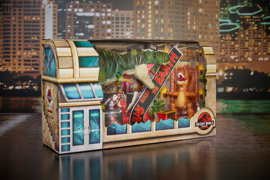 SDCC 2025 Mattel Creations - Jurassic World Hammond Collection T. Rex Convention Crasher™ Set
